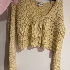 Princess Polly Cream Button-Up Cardigan